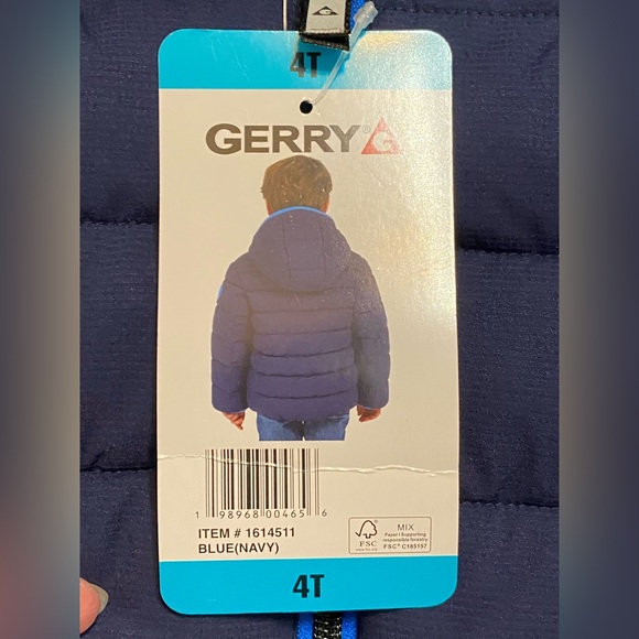 Gerry Kids Blue Bubble Jacket 4T - Picture 3 of 4
